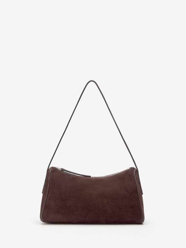Hannah Shoulder Bag - Espresso Suede